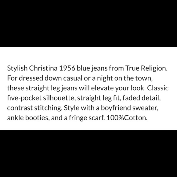 True Religion “Christina” - Picture 8 of 8